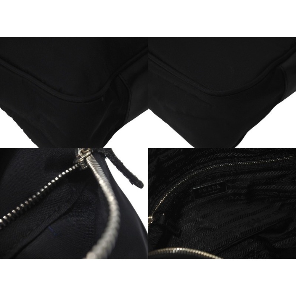 Prada Logo Black Nylon Bag Shoulder Nero Triangle - Picture 9 of 10